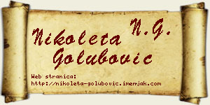 Nikoleta Golubović vizit kartica